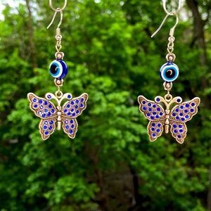 Blue Butterfly Earrings